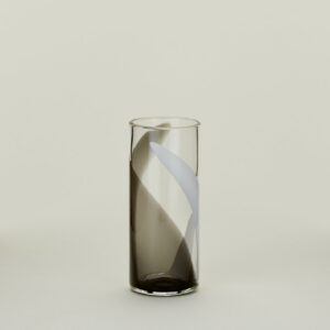 White Grey Hand-Blown Highball Glass