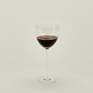 Elegant Faceted Wine Glass