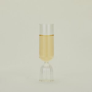 Sculpted Clear Champagne Flute