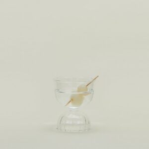 Sculpted Clear Drinking Glass