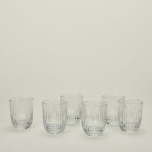Embossed Clear Bistro Tumbler Set