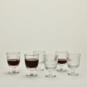 Embossed Bistro Wine Glass Set